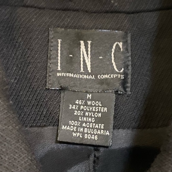 Women’s INC WOOL black peacoat size M - Picture 4 of 5